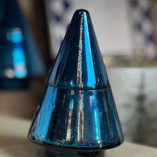 Mercury Glass 7" Christmas Tree Candle - Annie Jack TX