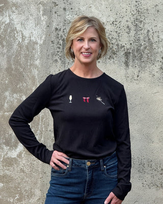 New Years Long Sleeve Top - Annie Jack TX