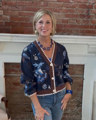 Willow Floral Pattern Cardigan - Annie Jack TX
