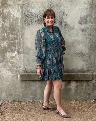 Garden Party Dress With Ruffle Detail - Annie Jack TX