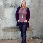 Slouchy Knit Cardigan with Front Pockets - Annie Jack TX