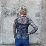 Sheer Leopard Print Long Sleeve Top - Annie Jack TX