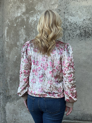 Quilted Floral Bomber Jacket - Annie Jack TX