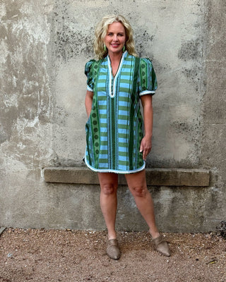 Modern Boho Stripe Puff Sleeve Dress - Annie Jack TX