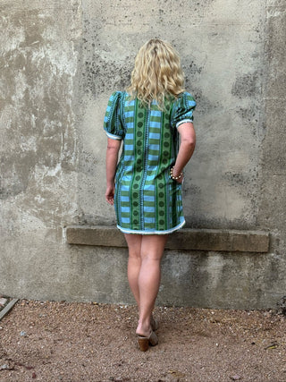 Modern Boho Stripe Puff Sleeve Dress - Annie Jack TX