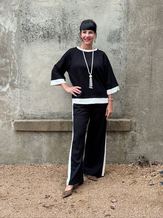 Luxeknit Color Block Side Stripe Pant - Annie Jack TX