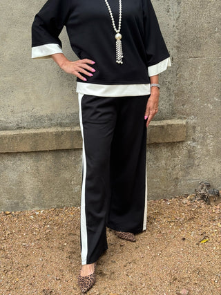 Luxeknit Color Block Side Stripe Pant - Annie Jack TX
