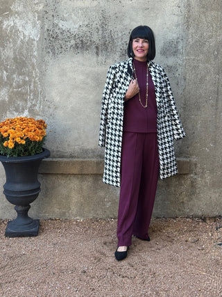 Houndstooth Coat - Annie Jack TX