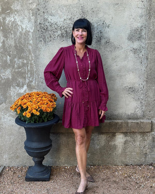 Long Puff Sleeve Dress - Annie Jack TX