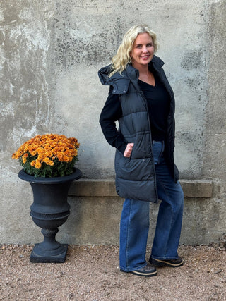 Blashe Long Puffer Vest - Annie Jack TX