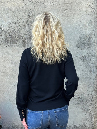 V Neck Solid Sweater - Annie Jack TX