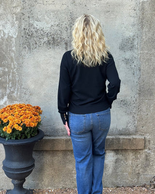 V Neck Solid Sweater - Annie Jack TX