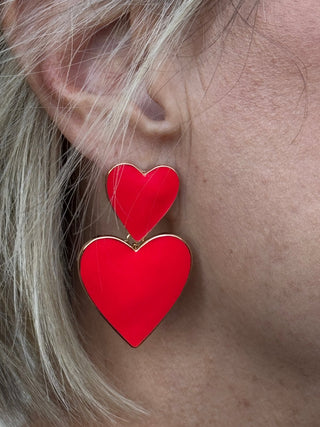 Double Heart Drop Earring - Annie Jack TX
