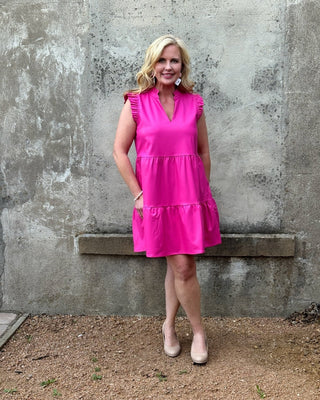 Tabitha Faux Leather Dress - Annie Jack TX