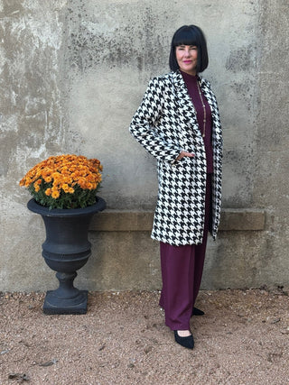 Houndstooth Coat - Annie Jack TX