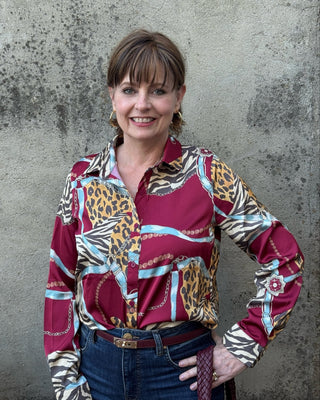 Bold Abstract Long Sleeve Top - Annie Jack TX