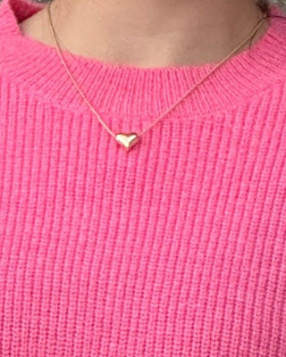 Gold Full Heart Necklace - Annie Jack TX