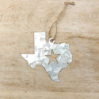 Galvanized Texas Ornament - Annie Jack TX