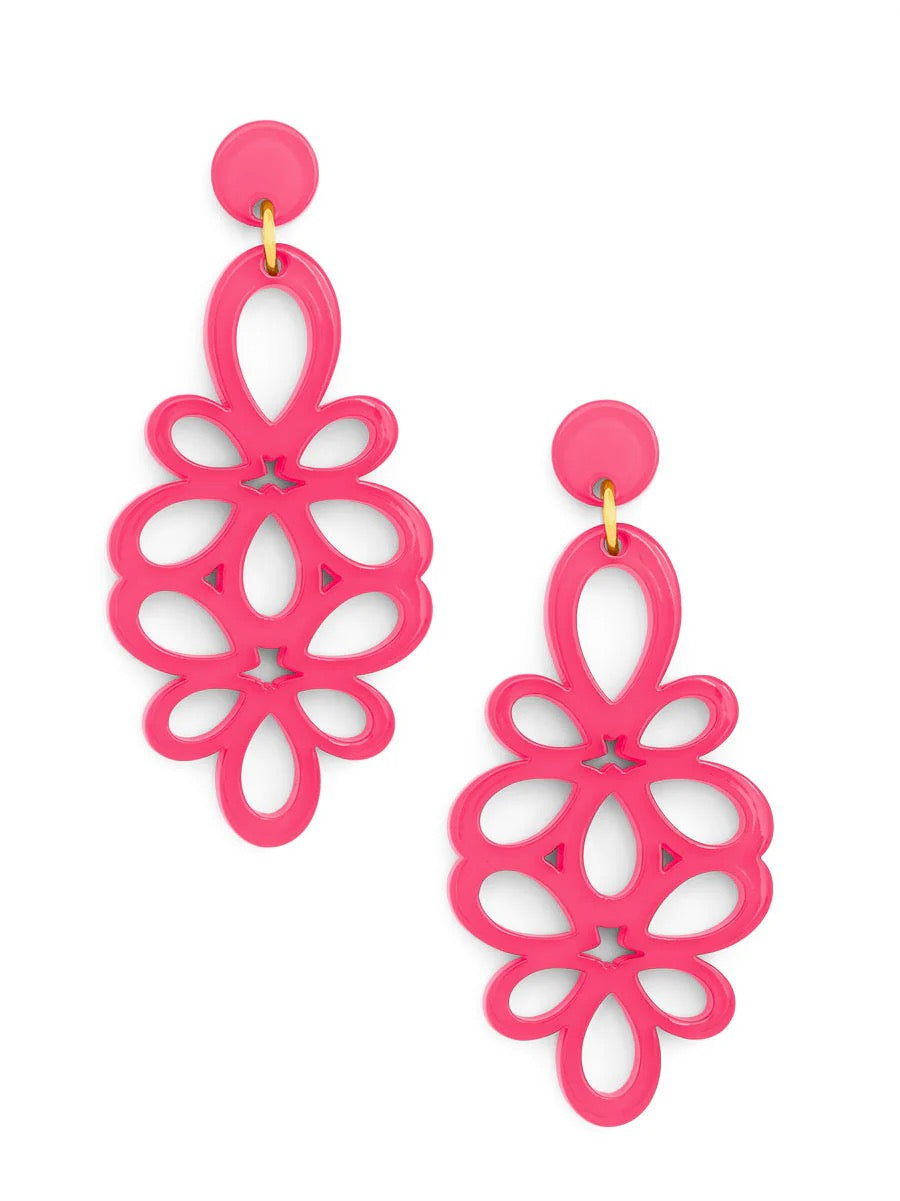 Resin Blooming Flower Drop Earring  E2690 - Annie Jack TX