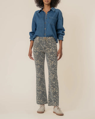 Kelsey High Rise Ankle Flare-Animal Print - Annie Jack TX