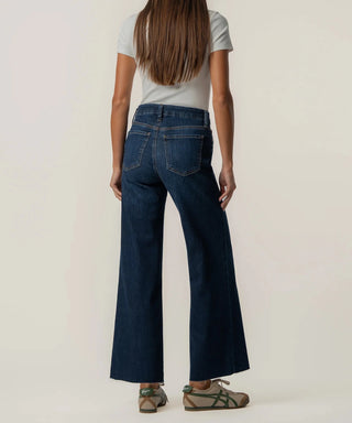 Meg High Rise Fab Ab Wide Leg Raw Hem - Annie Jack TX