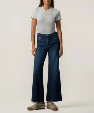 Meg High Rise Fab Ab Wide Leg Raw Hem - Annie Jack TX