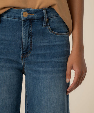 Meg High RIse Fab Ab Wide Leg Raw - Rad Wash - Annie Jack TX