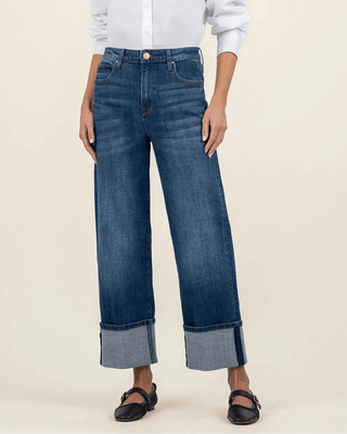 Sienna High Rise Straight Leg Roll Up - Annie Jack TX