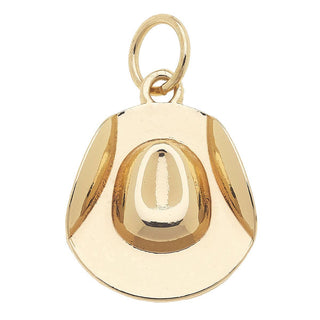 Cowboy Hat Charm in Shiny Gold - Annie Jack TX