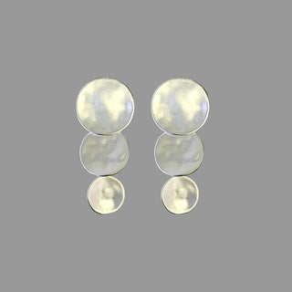 Silver Graduated Disc Earring - Annie Jack TX