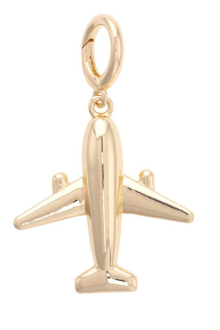 CANVAS STYLE   Jet Setter Pendant Charm in Shiny Gold - Annie Jack TX
