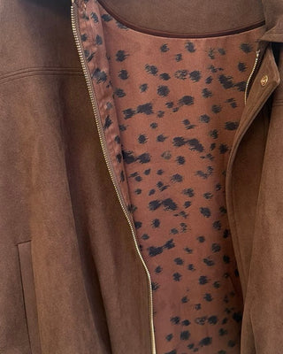 Classic Suede Zippered Bomber Style Jacket - Annie Jack TX