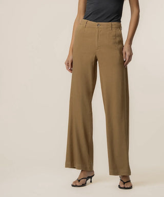 Meg Linen High Rise Wide Straight Leg - Annie Jack TX