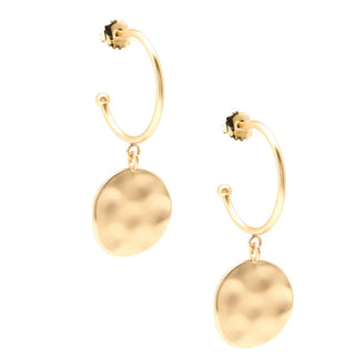 Medallion Charm Hoop Earring - Annie Jack TX