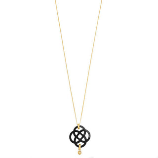 Dainty Chain Long Necklace with Quatrefoil Pendant - Annie Jack TX