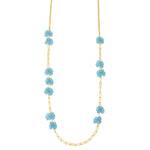 Lotus Leaf Long Necklace - Annie Jack TX