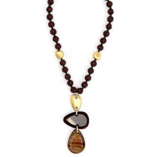Estelle Beaded Pendant Necklace - Annie Jack TX