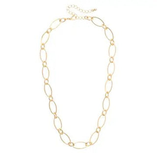 Robyn Dainty Gold Oval Link Necklace - Annie Jack TX