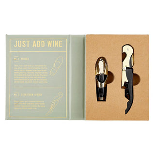 Wine Serving Set Book Box - Annie Jack TX