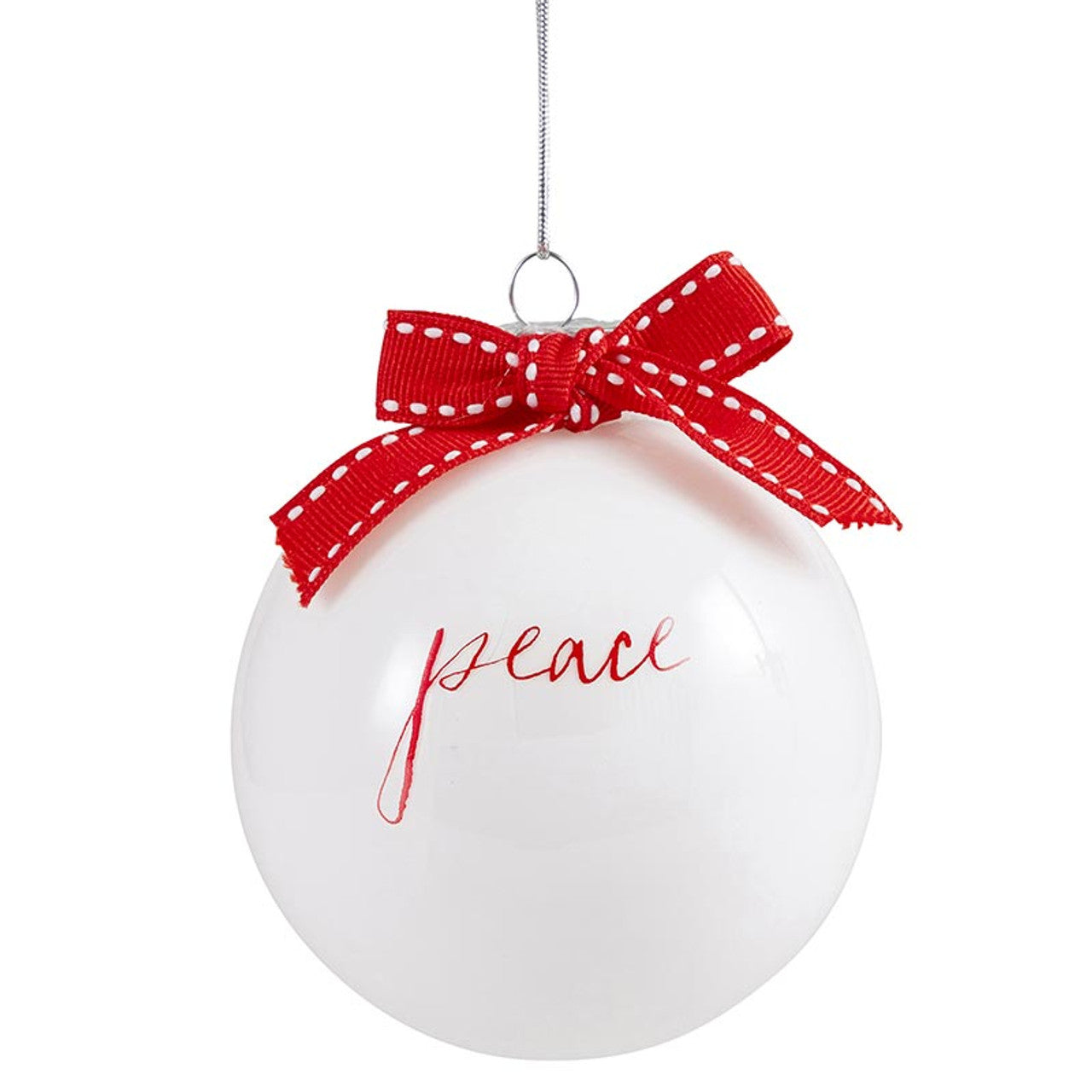 Glass Ornament Set- Joy, Merry & Peace - Annie Jack TX