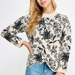 Jacquard Sweater Black & Cream - Annie Jack TX