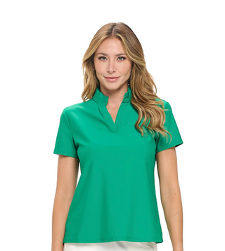 Charlotte Pleated Collar Polo - Annie Jack TX