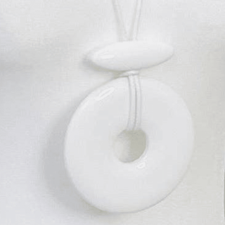 Celeste White Geometric Statement Pendant - Annie Jack TX