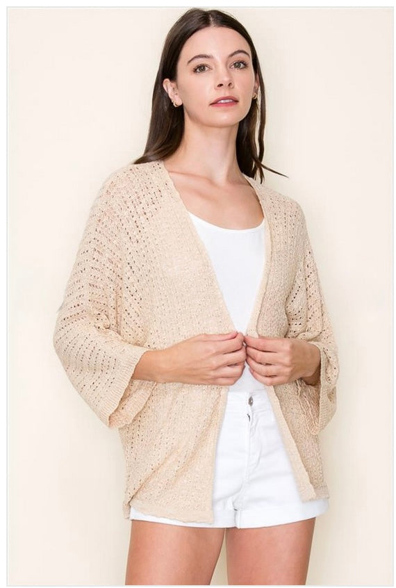 Crochet Open Front Cardigan - Annie Jack TX