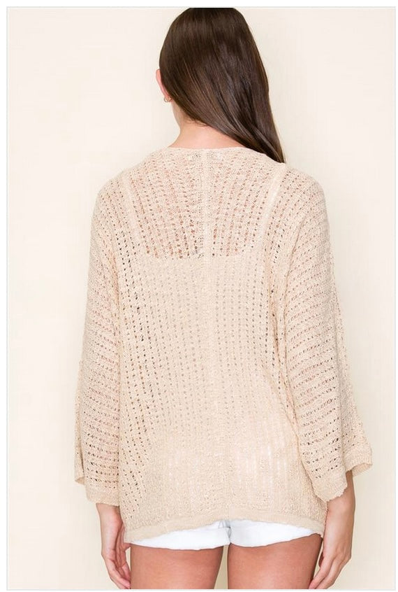 Crochet Open Front Cardigan - Annie Jack TX