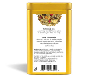 Turmeric Chai Loose Leaf Tea Square Canister - Annie Jack TX
