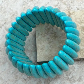 Chunky Stretch Turquoise Bracelet - Annie Jack TX