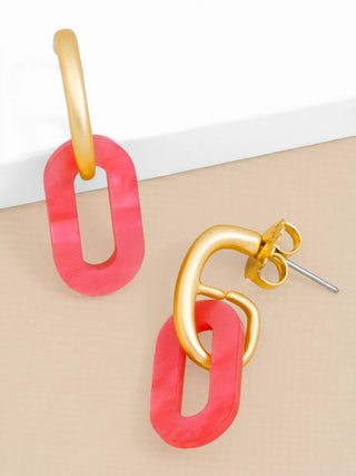 Marbled Resin Link Drop Earring - Annie Jack TX