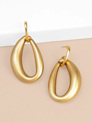 Matte Puffy Link Drop Earring - Annie Jack TX