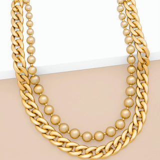 Mixed Media Link Long Necklace Jewelry - Annie Jack TX
